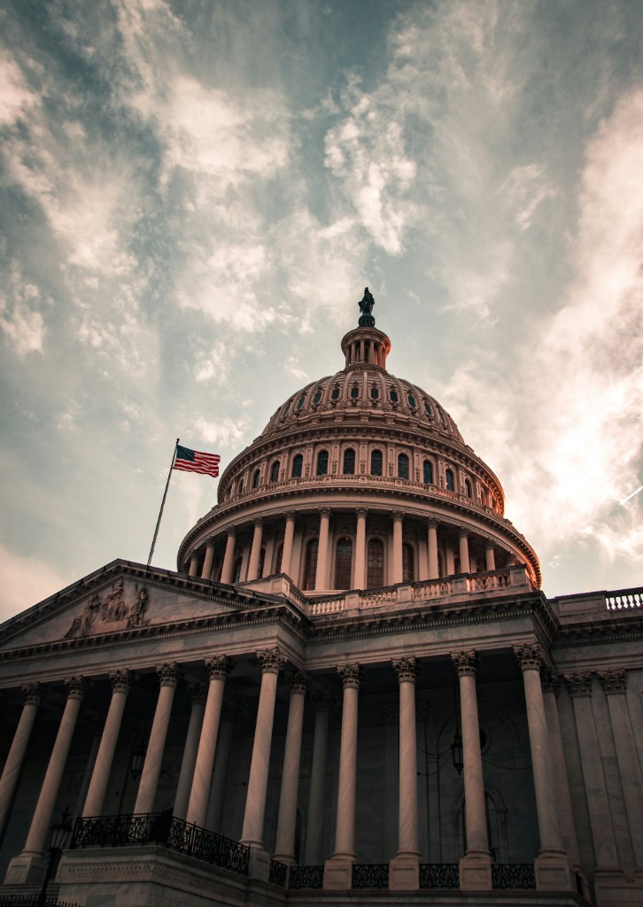 United States Capitol dome and columns